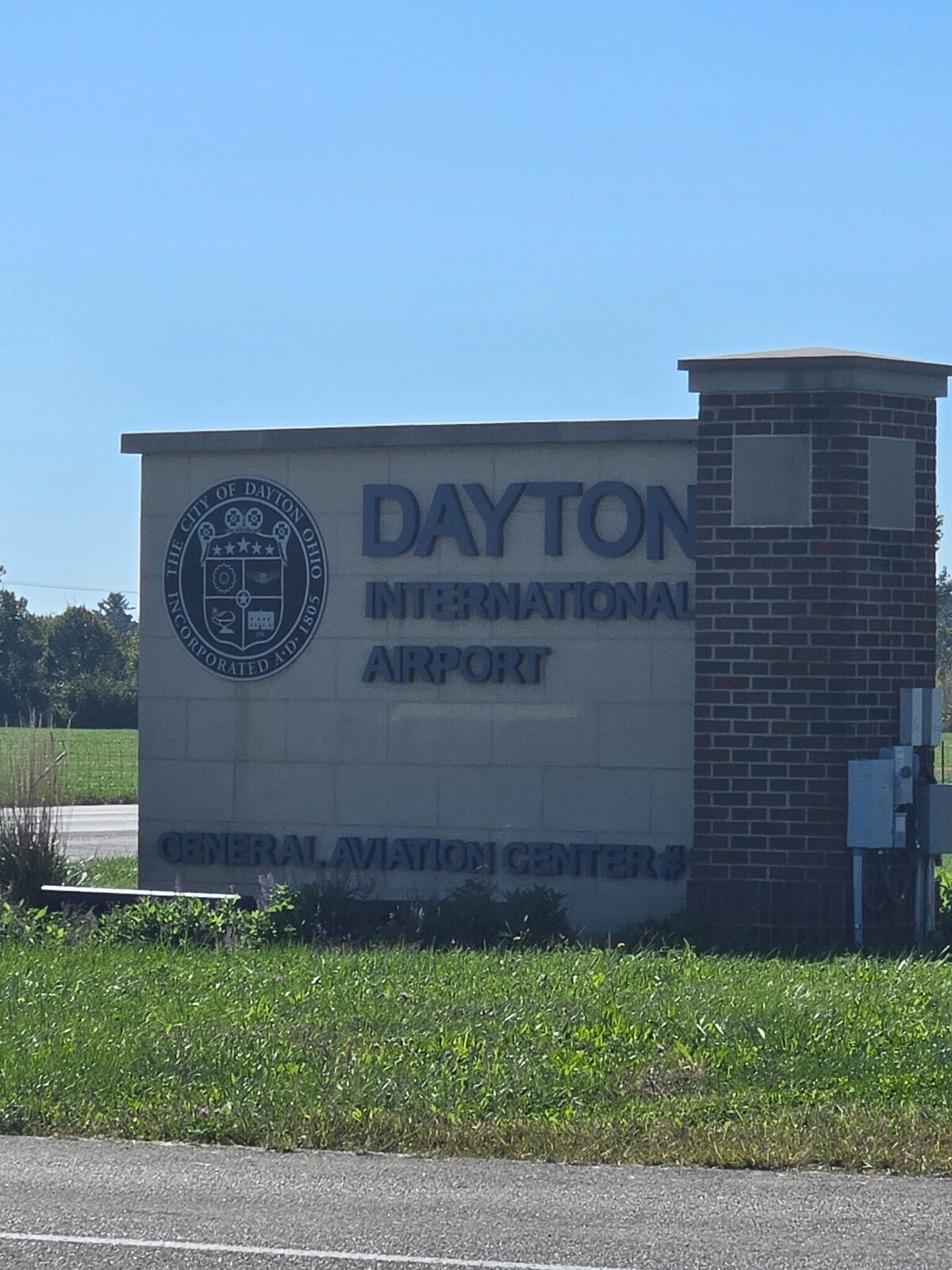 Dayton International Airport entrance in Vandalia